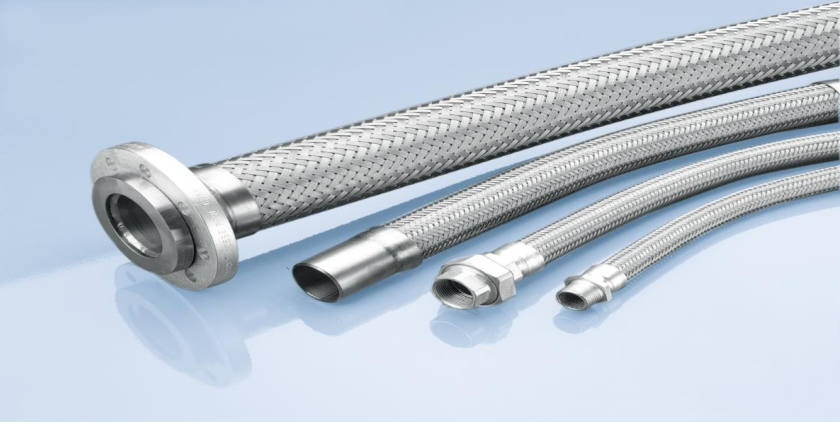 SS Corrugated Hose Assemblies – Flexible Stainless Steel Corrugated and Braided Hose for High Temp Gas, Steam, and Chemical Applications with Custom Lengths